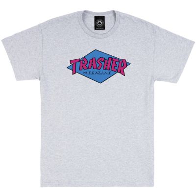 Thrasher S/S Tee Ash Grey - Grey - Short Sleeve T-Shirt