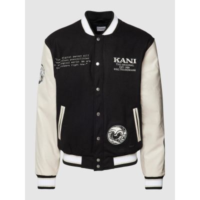 Karl Kani Retro Block College Jacket Black - Black - Jacket