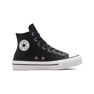 Converse Chuck Taylor All Star Eva Lift Platform Leather High Top - Black - Sneakers