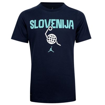 Jordan Slovenia 24 Youth Team Luka Dončić Tee - Blue - Short Sleeve T-Shirt
