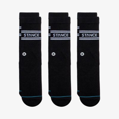 Stance Basic 3 Pack Crew Black - Black - Socks