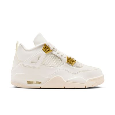 Air Jordan 4 Retro "Metallic Gold" Wmns - White - Sneakers