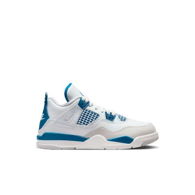 Air Jordan 4 Retro "Military Blue" (PS) - White - Sneakers