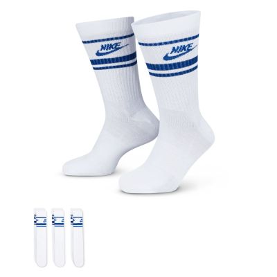 Nike Sportswear Dri-FIT Everyday Essential Crew 3-Pack Socks White Game Royal - White - Socks