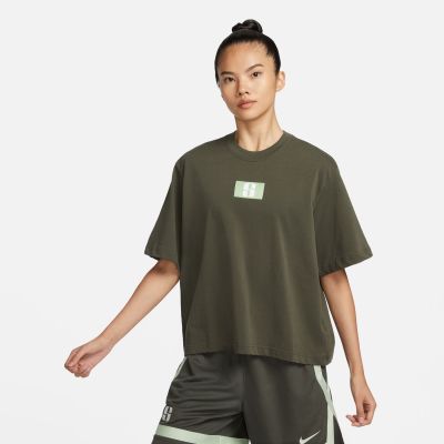Nike Sabrina Wmns Boxy Tee Cargo Khaki - Green - Short Sleeve T-Shirt
