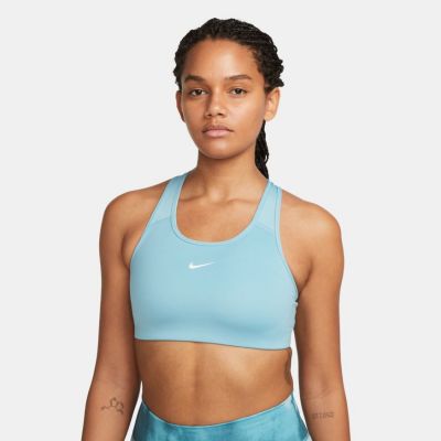 Nike Dri-FIT Swoosh Women's Medium-Support 1-Piece Pad Sports Bra Blue - Blue - Bra