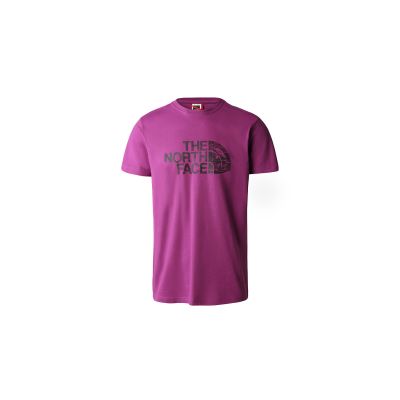 The North Face M S/S Woodcut Dome Tee - Purple - Short Sleeve T-Shirt
