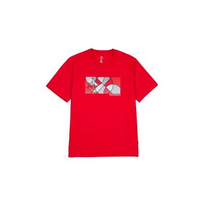 Converse Court Mosaic Tee - Red - Short Sleeve T-Shirt