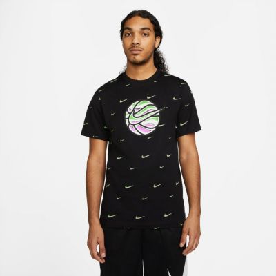 Nike Swoosh Ball Basketball Tee - Black - Short Sleeve T-Shirt
