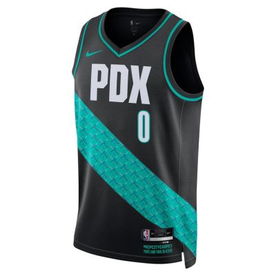 Nike Dri-FIT NBA Damian Lillard Portland Trail Blazers City Edition 2022 Swingman Jersey - Black - Jersey