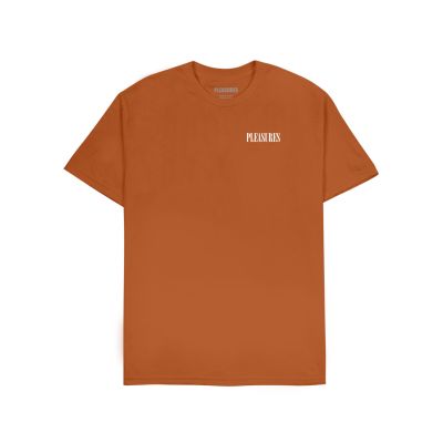 Pleasures Vertical Tee Texas Orange - Orange - Short Sleeve T-Shirt