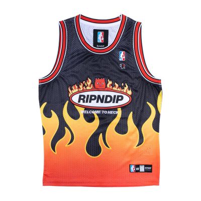 Rip N Dip Welcome To Heck Basketball Jersey - Black - Jersey