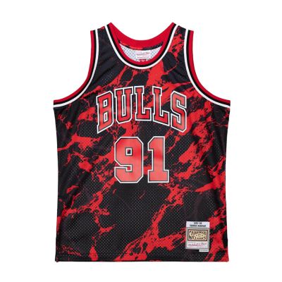 Mitchell & Ness NBA Chicago Bulls Dennis Rodman Team Marble Swingman Jersey - Black - Jersey