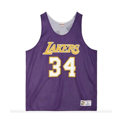 Mitchell & Ness NBA LA Lakers Shaquille O'Neal Reversible Mesh Tank - Purple - Jersey