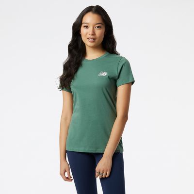 New Balance Sport Stacked Graphic Tee Wmns Green - Green - Short Sleeve T-Shirt