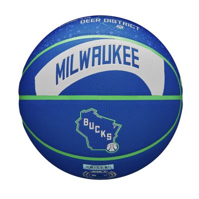 Wilson 2023 NBA Team City Collector MiWaukee Bucks Size 7 - Blue - Ball