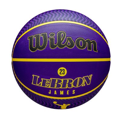 Wilson NBA Player Icon Outdoor Basketball LeBron New Size 7 - Purple - Ball
